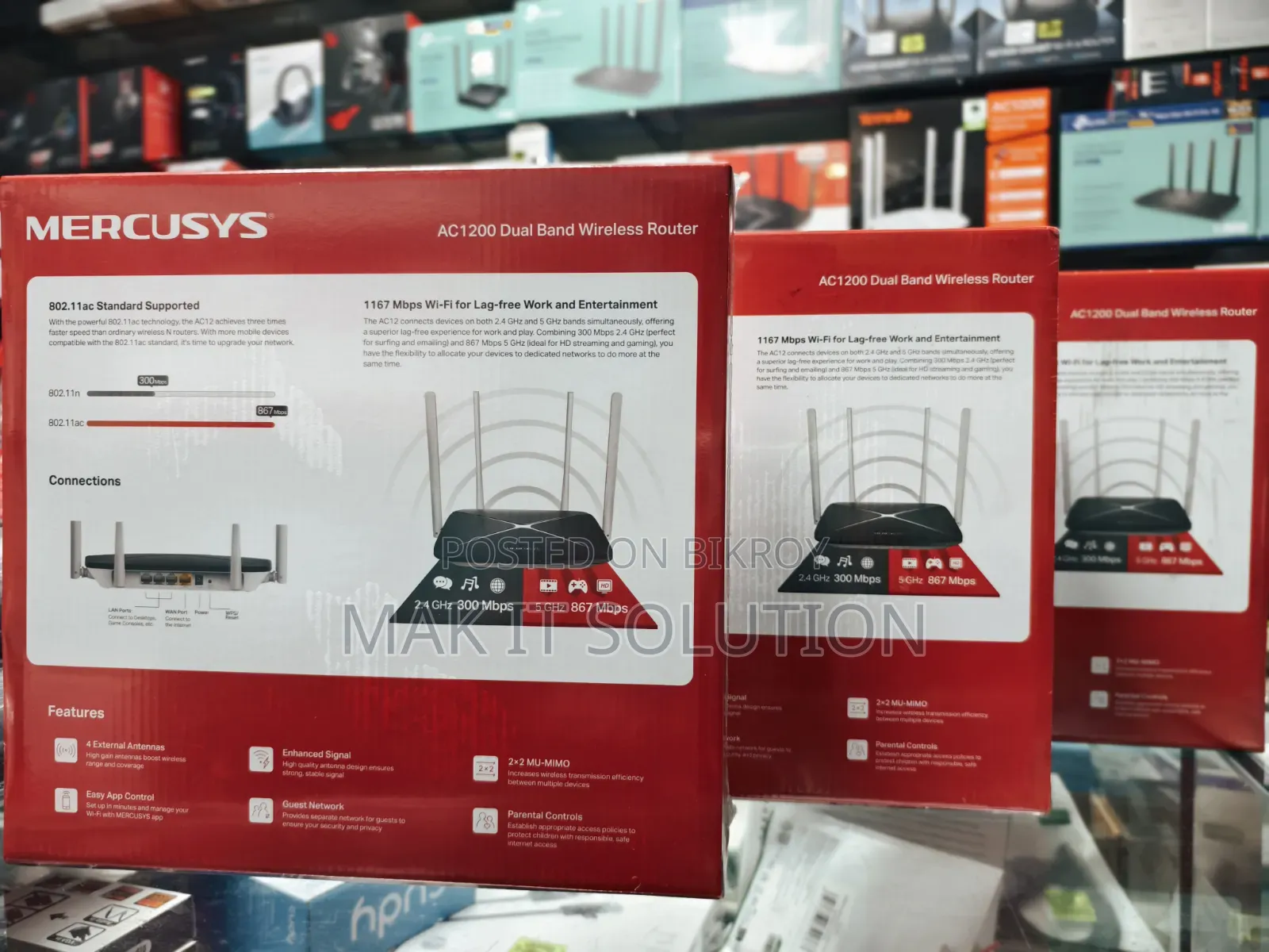 Mercusys Ac12 Ac1200 Dual Band Wifi Router