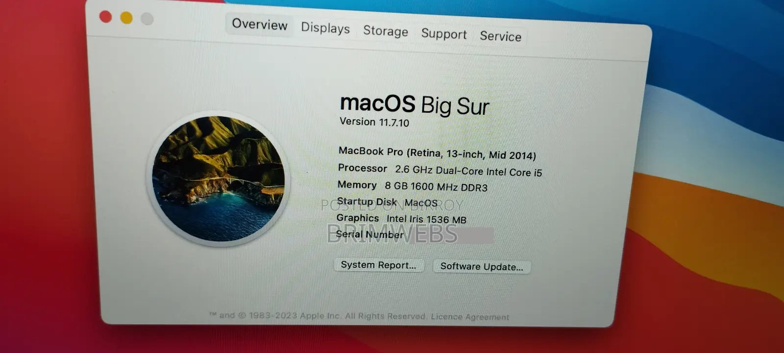 Laptop Apple MacBook 2014 8GB Intel Core I5 SSD 128GB