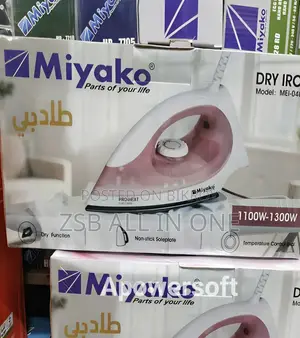 Miyako Mei-048cp Dry Iron 1300w Non-Stick Soleplate Electric Iron