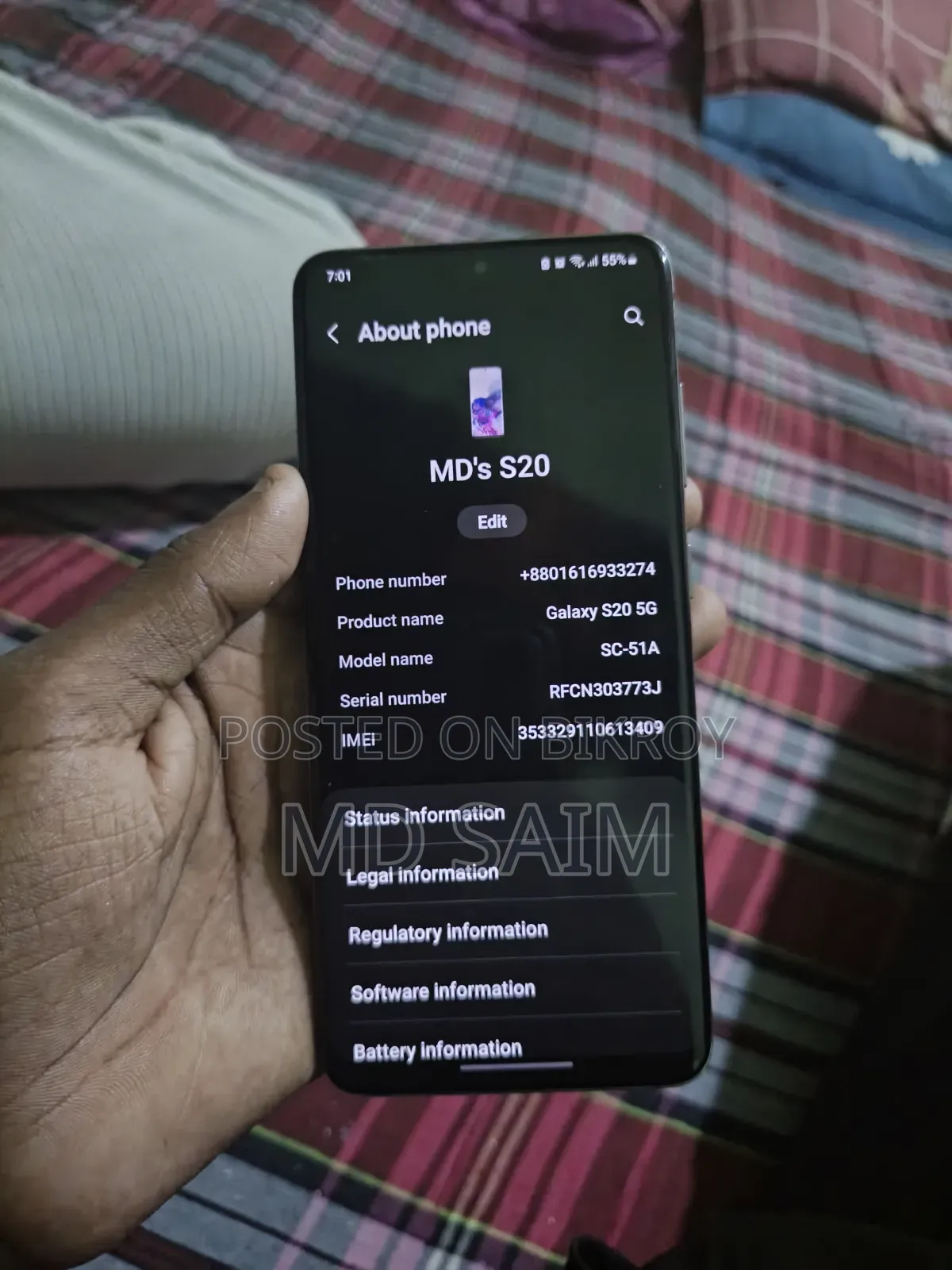 Samsung Galaxy S20 5G Uw 128 GB Gray