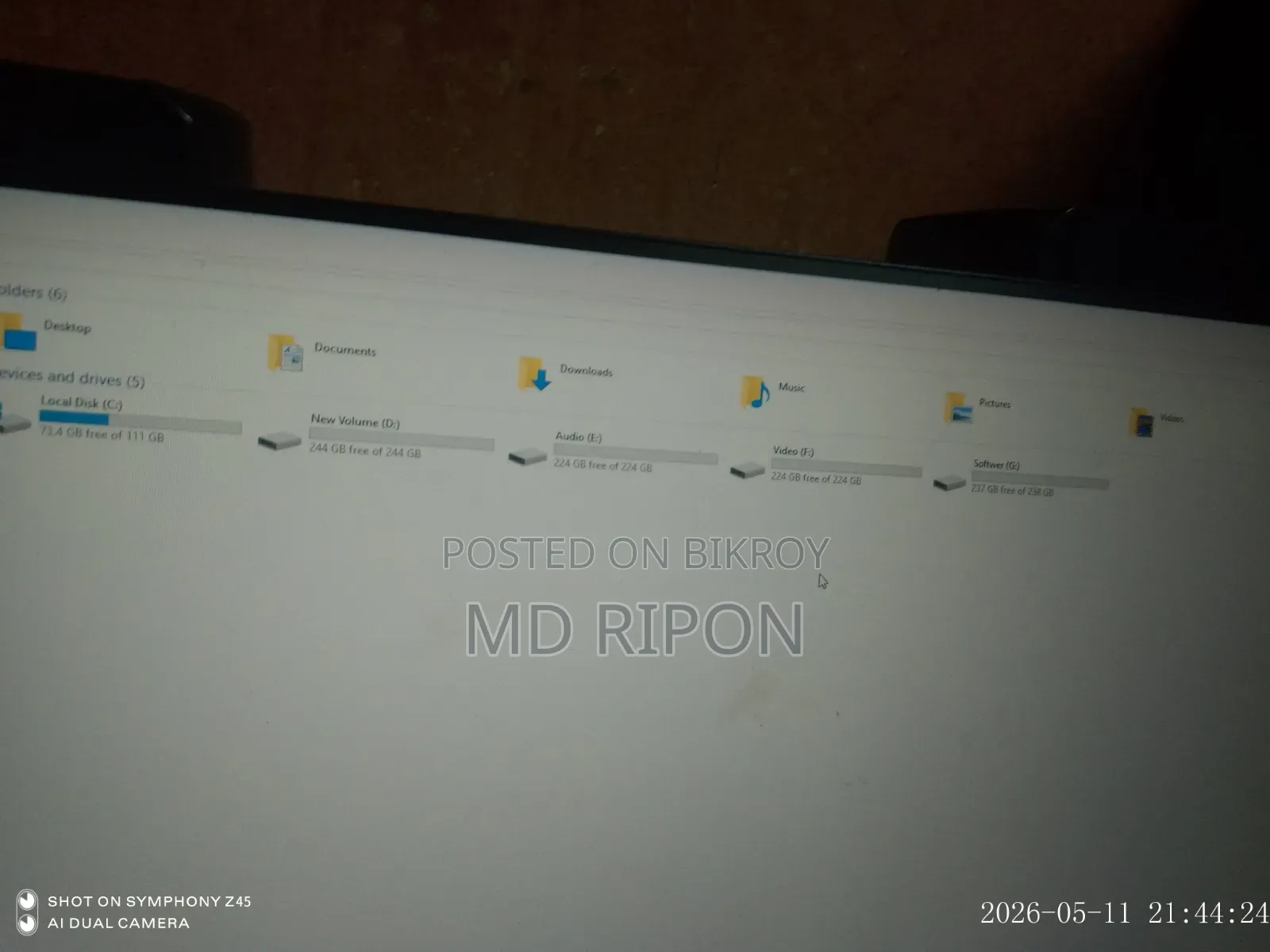 Desktop Computer 4GB Intel Core I3 SSHD+SSD 1T
