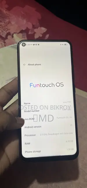 Vivo Y50 128 GB Blue