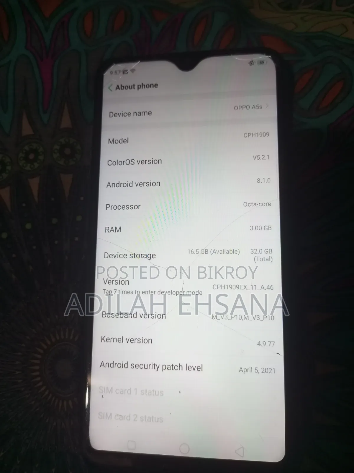 Oppo A5s (AX5s) 32 GB Blue