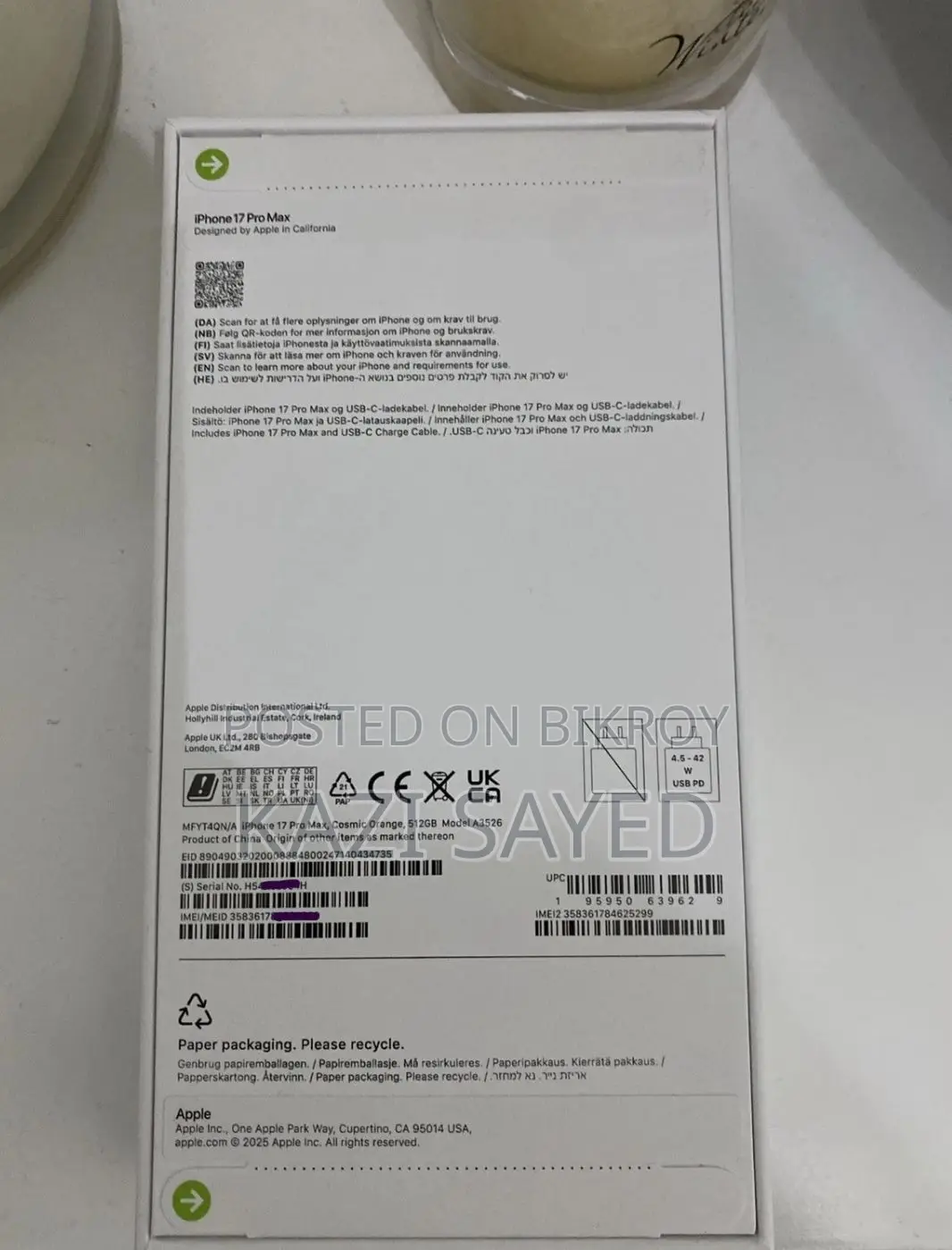 New Apple iPhone 17 Pro Max 512 GB Orange