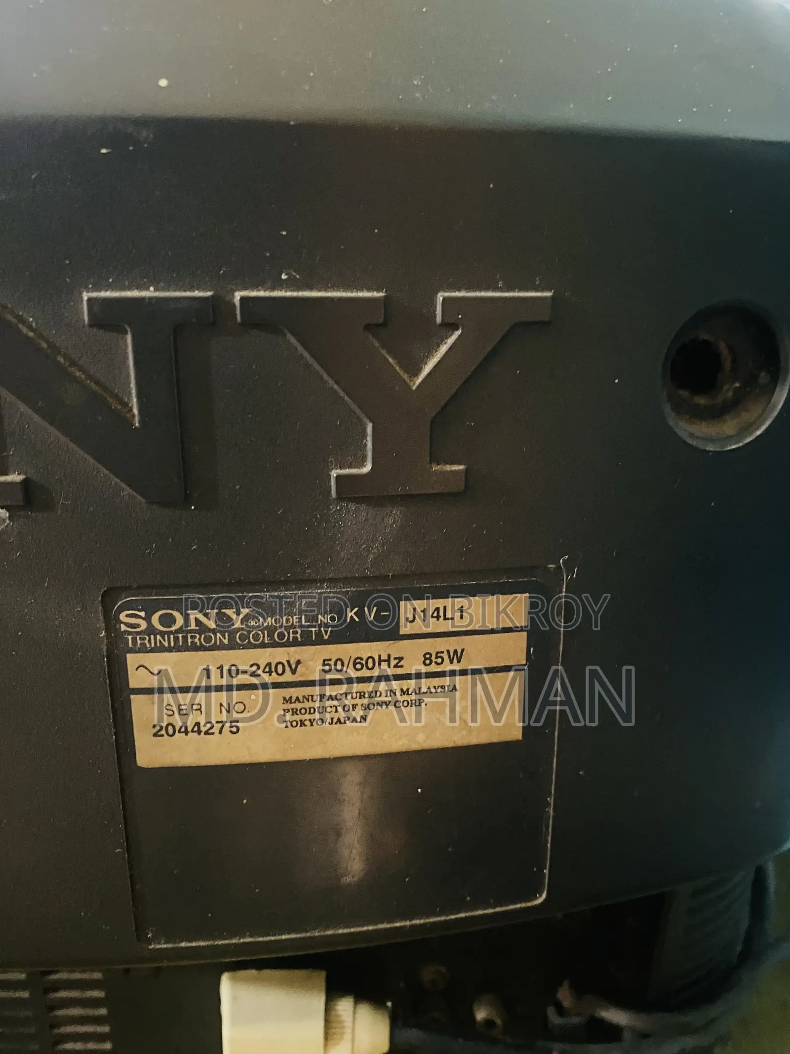 Sony Trinitron Color Tv (Kv-J14l1)