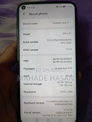 Huawei Nova 7i 128 GB Green