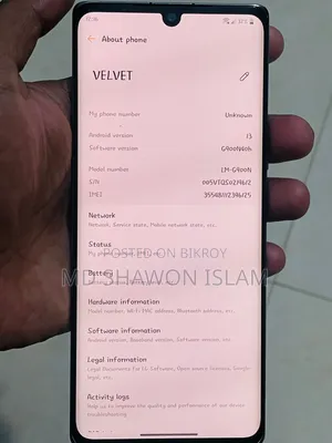 LG Velvet 5G 128 GB Black