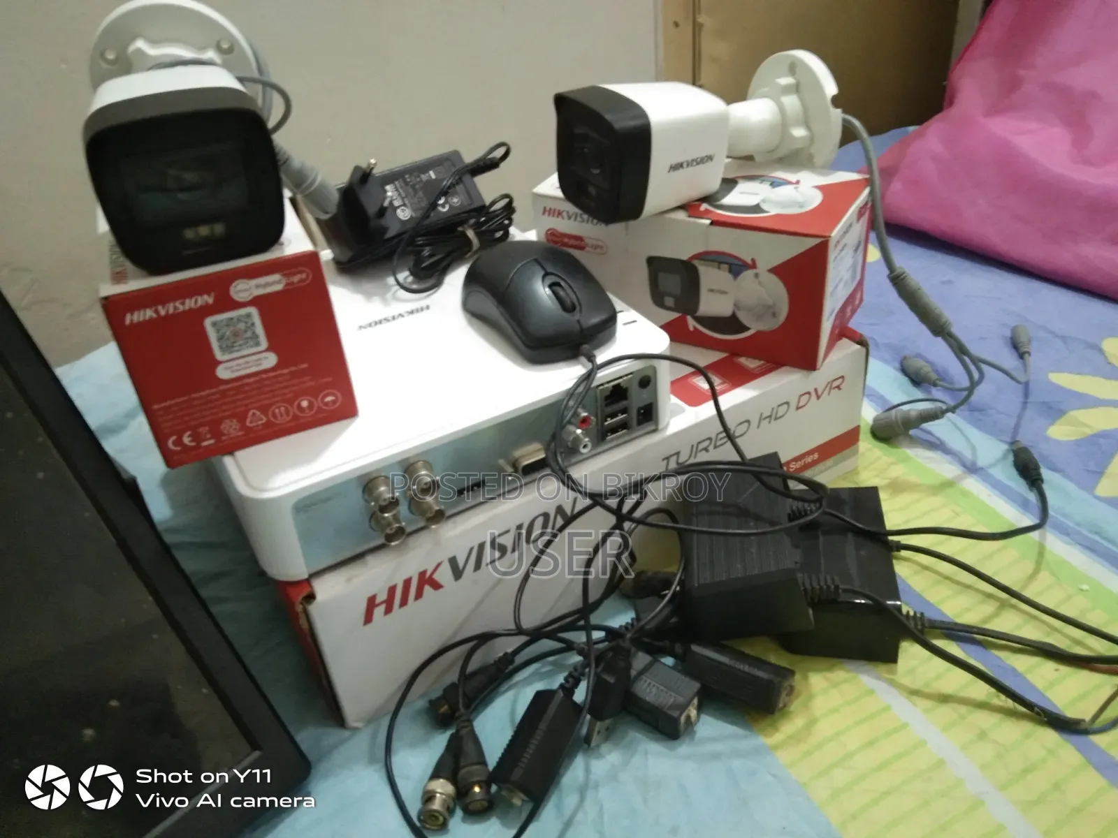 2-Set Hik Vision Day-Night Color+Voice Camera Full Package + 17" Monitor