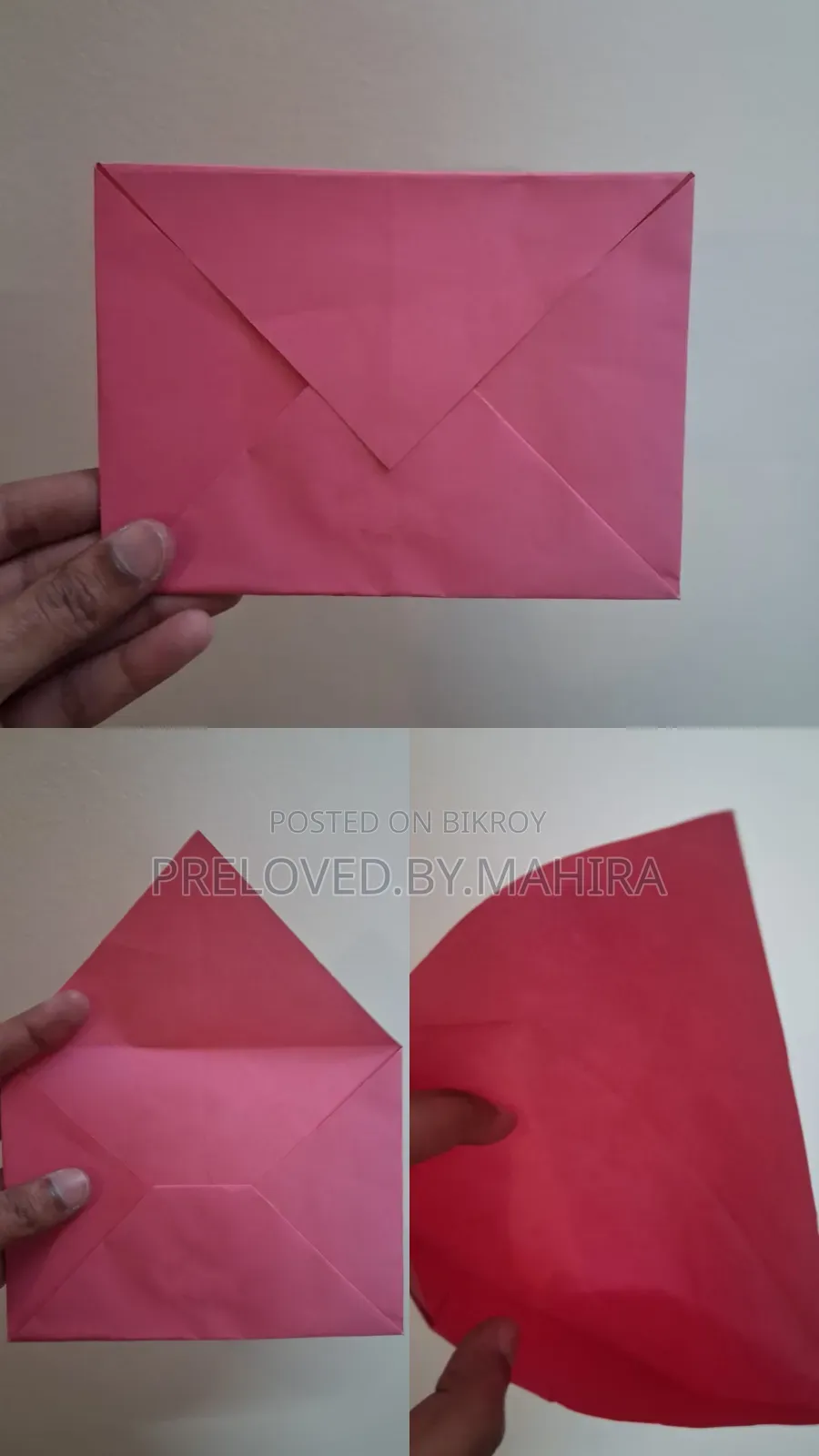 Set of 5 Handmade Craft Envelopes | Mixed Sizes | Eco-Friendly