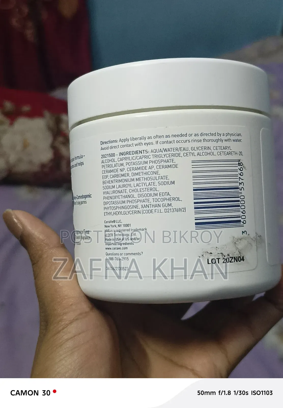 Cerave Moisturizing Cream 453gm Usa Authentic -90% Full