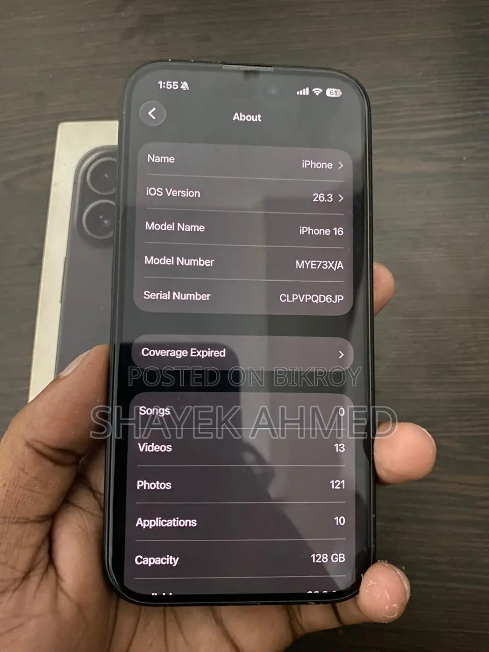 Apple iPhone 16 128 GB Gray