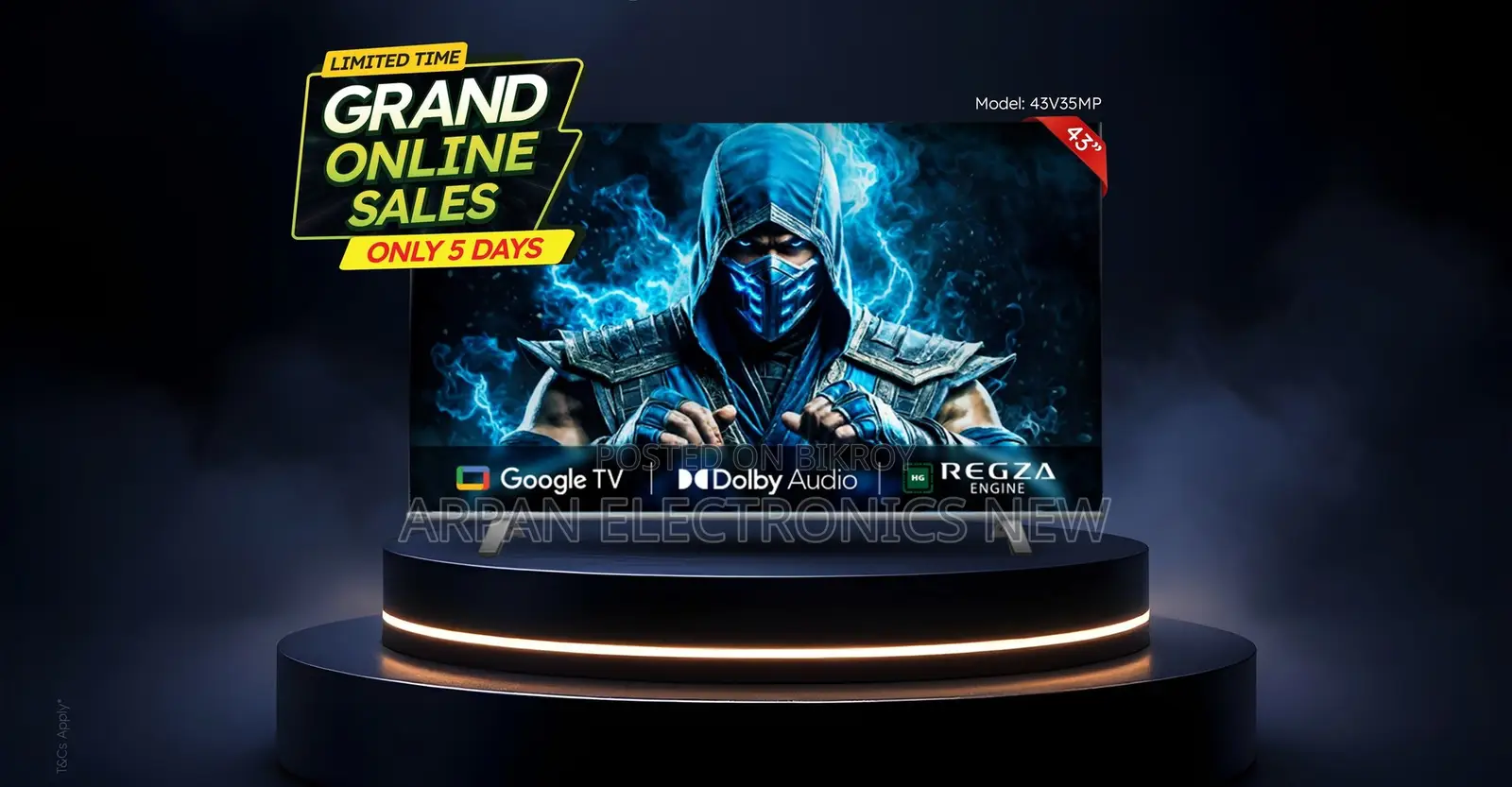 Sony Plus Tv 43" Inch - Vivid and Incredibly Clear.