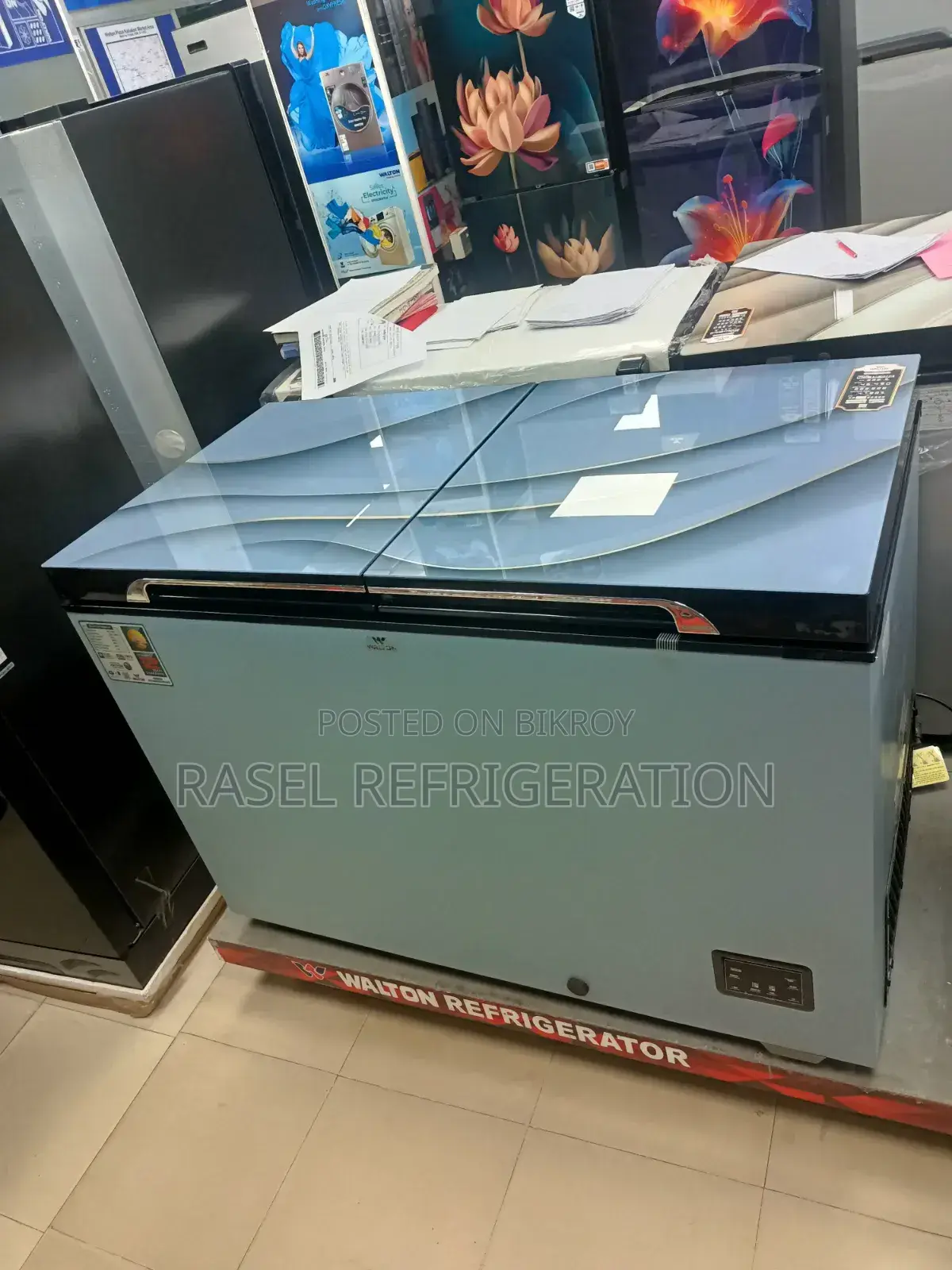 35% discount for Eid!!! 300-liter Walton deep fridge, model WCG-3jo.