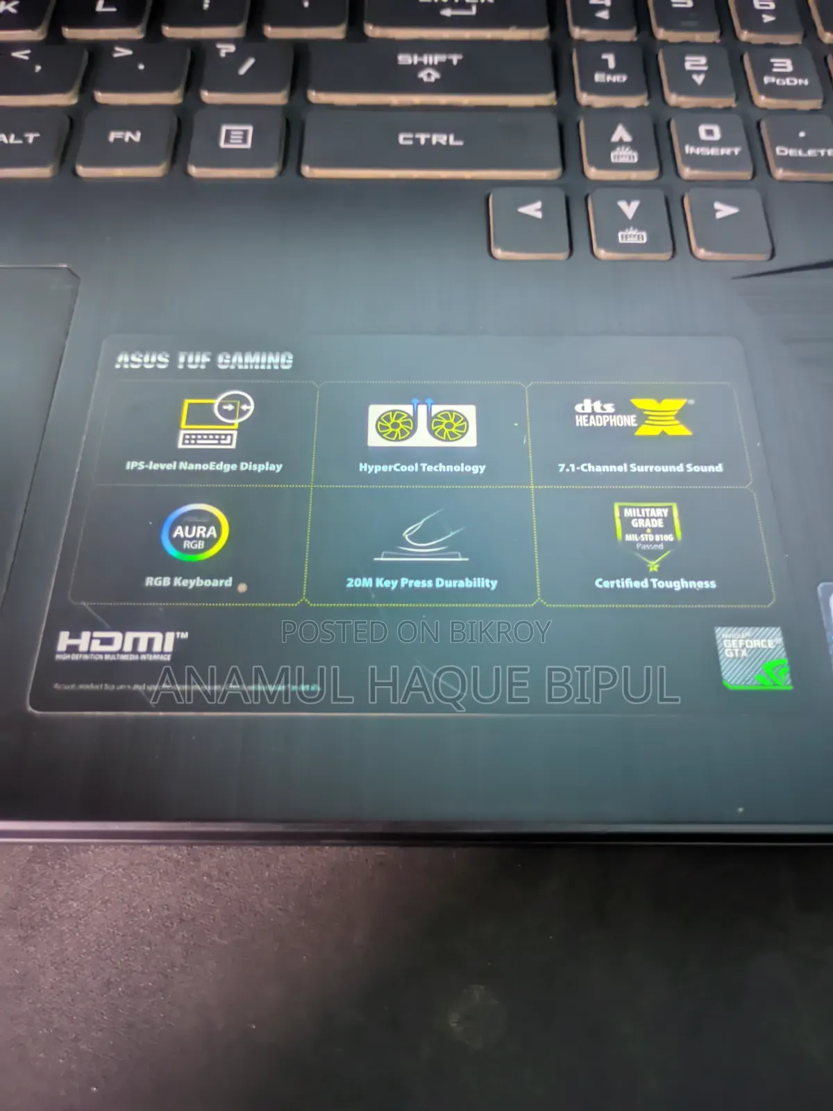 Laptop Asus TUF Gaming FX504 16GB Intel Core I5 HDD+SSD 1T