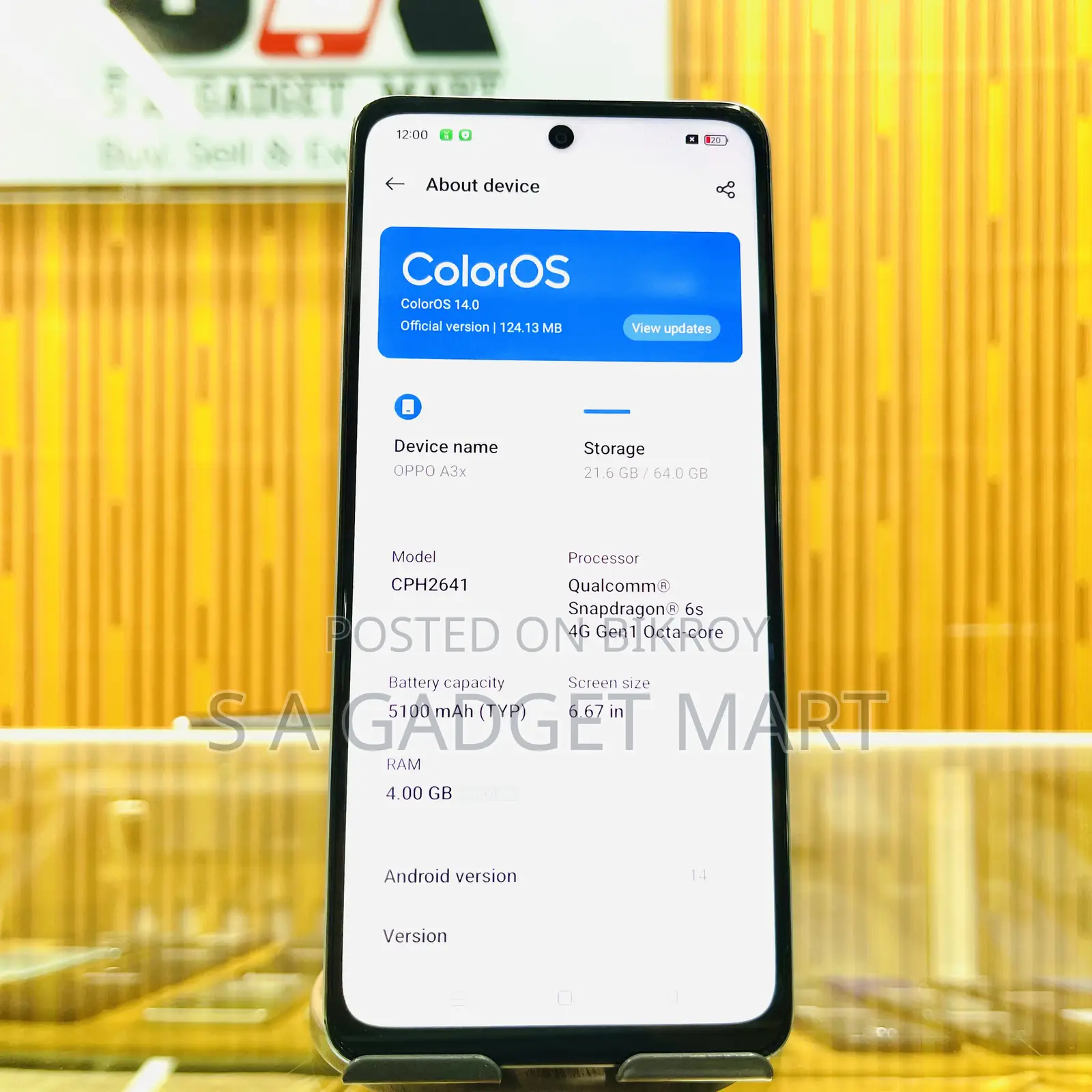 Oppo A3x 64 GB Blue