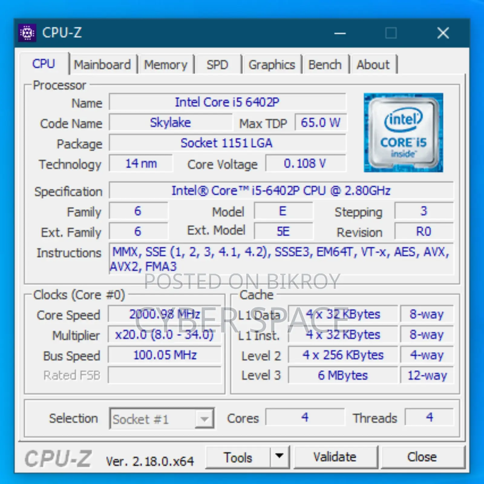 Desktop Computer 8GB Intel Core i5 SSD 128GB
