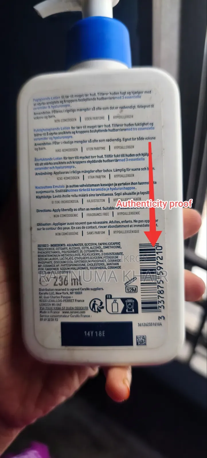 100% Original CeraVe Moisturizing Lotion