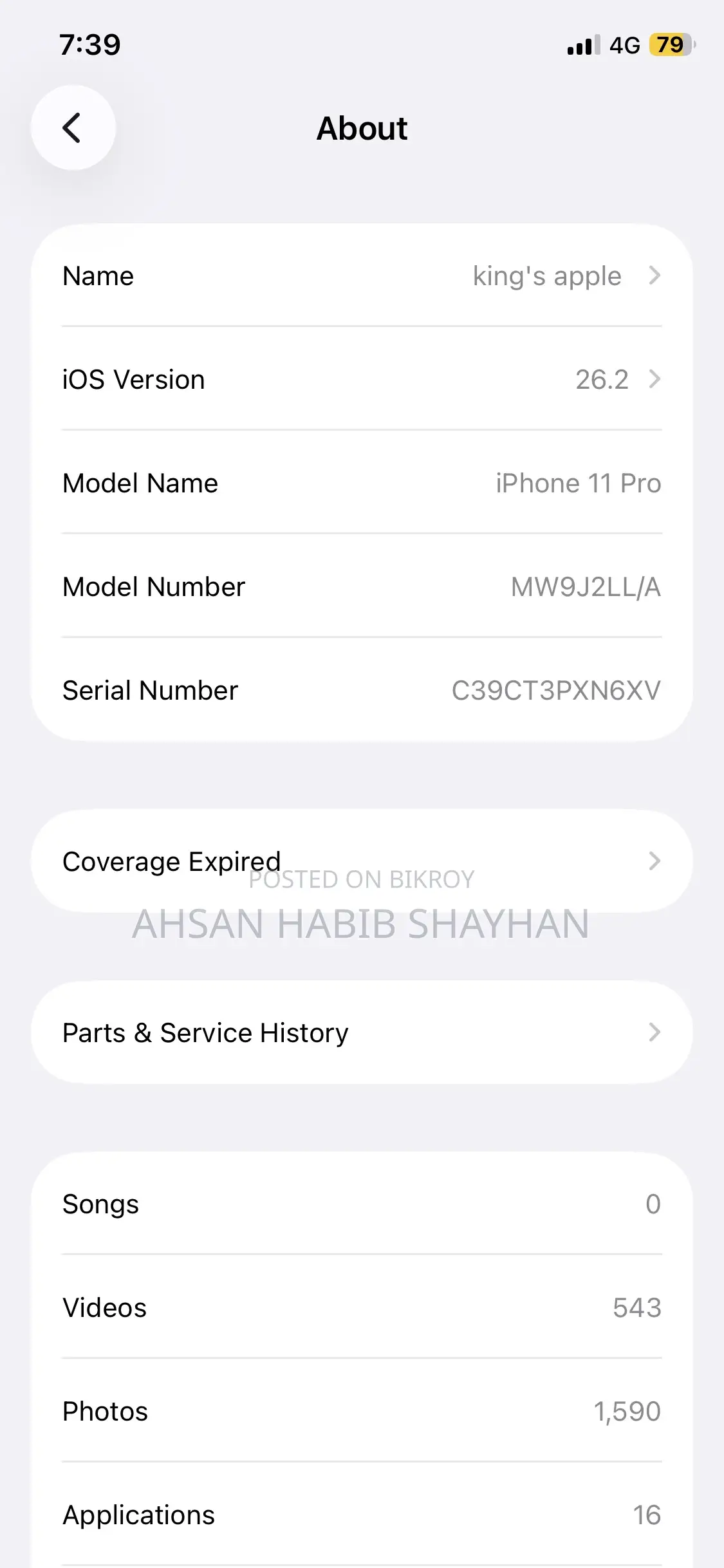 Apple iPhone 11 Pro 256 GB Gold