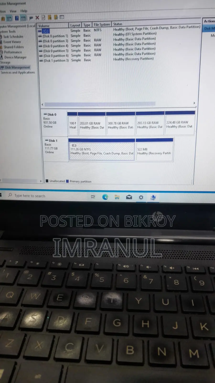 Laptop HP 4GB Intel Core I3 HDD 1T