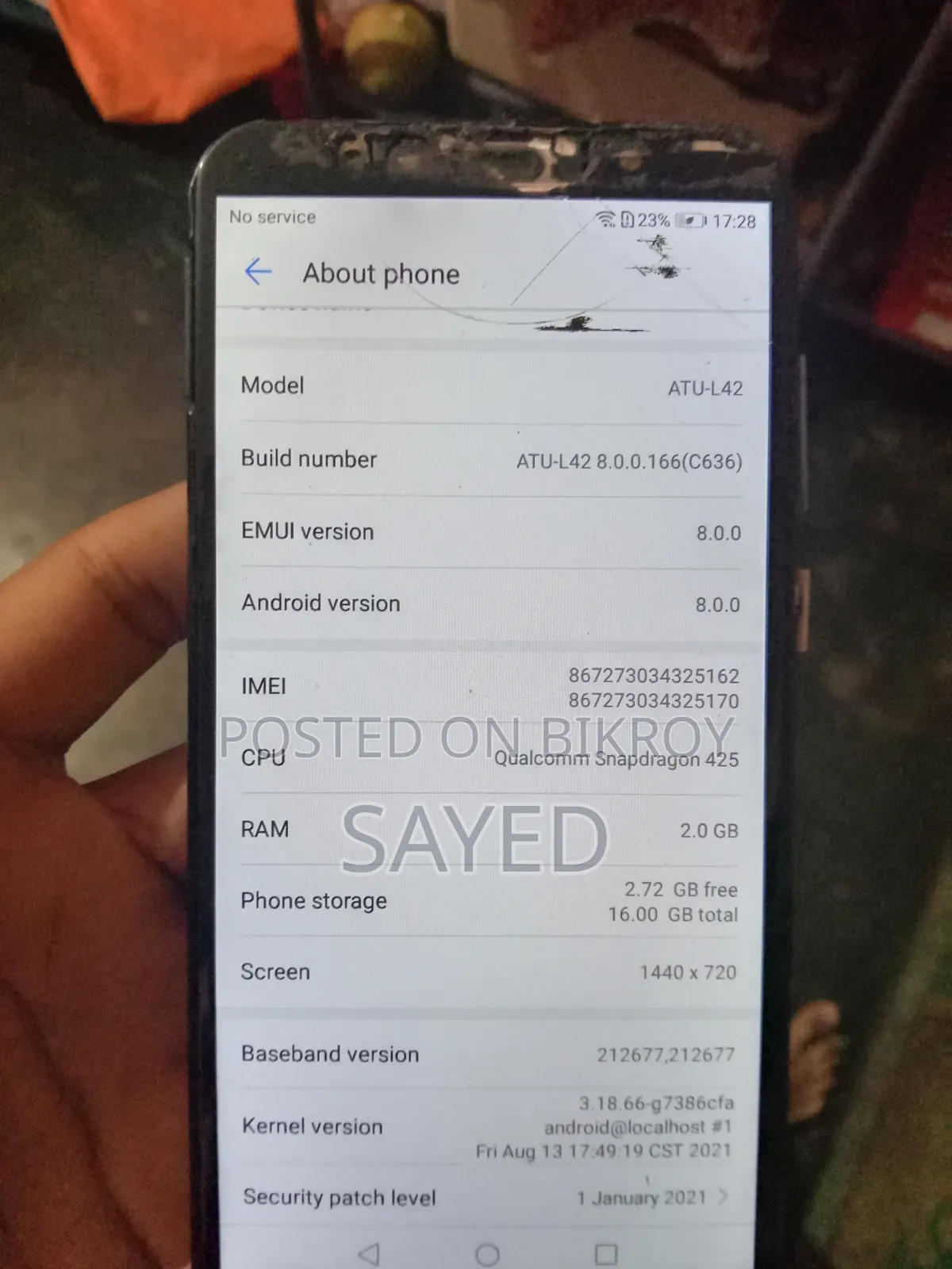Huawei Y6 2018 16 GB Blue
