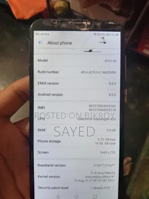 Huawei Y6 2018 16 GB Blue