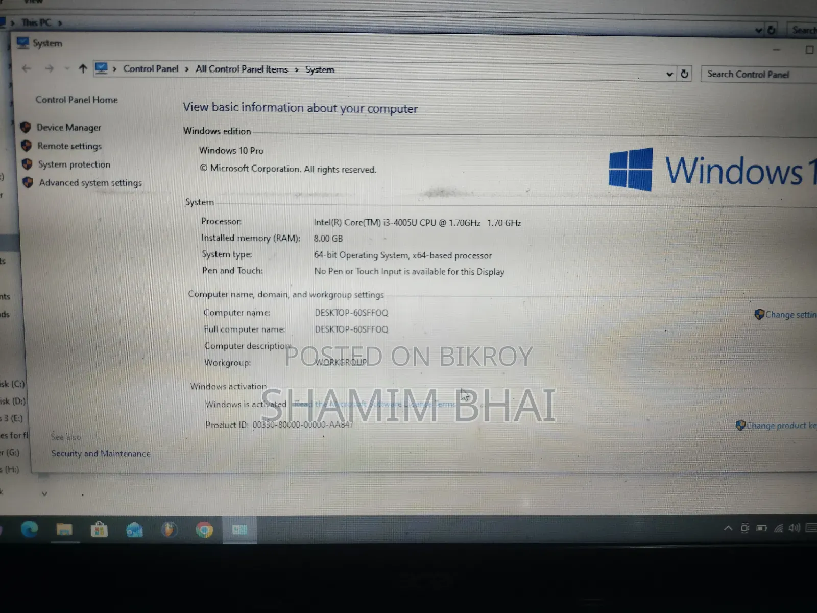 Laptop Acer 8GB Intel Core I3 SSD 128GB
