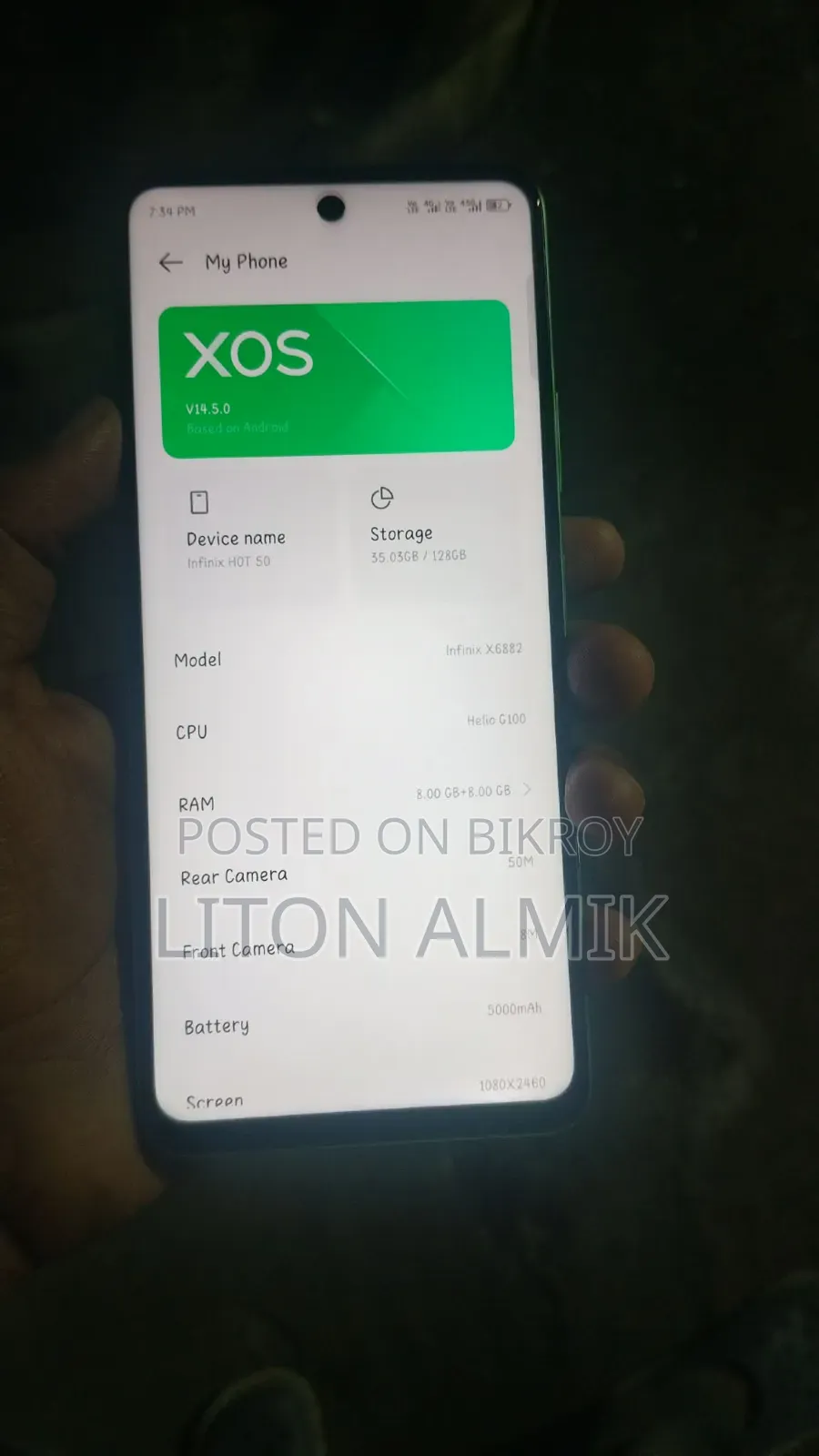 New Infinix Hot 50 128 GB Bronze