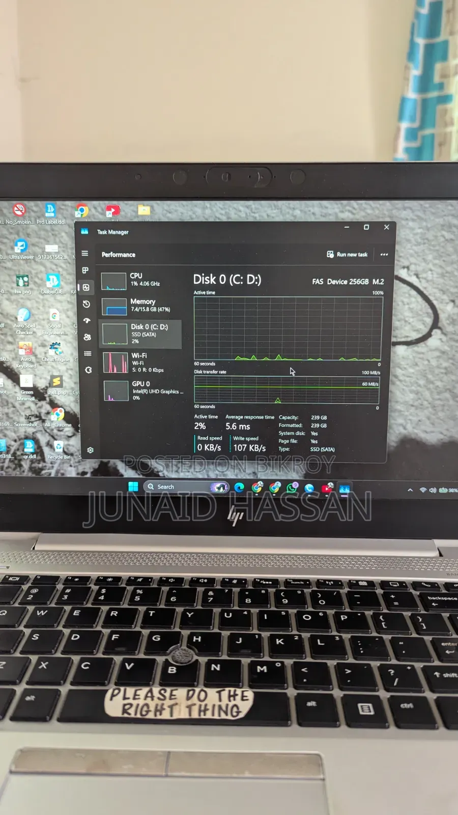 Laptop HP EliteBook 840 G5 16GB Intel Core I7 SSD 256GB