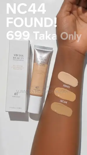 Swiss Beauty Foundation 07 Warm Honey Nc44 - ৬৯৯ টাকা অরিজিনাল