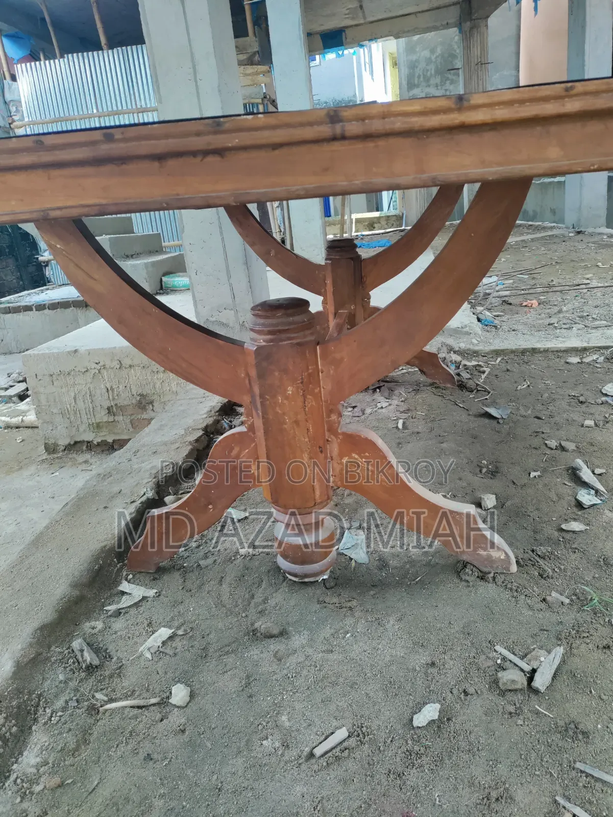 Sturdy 6-Seater Wooden Dining Table for Sale