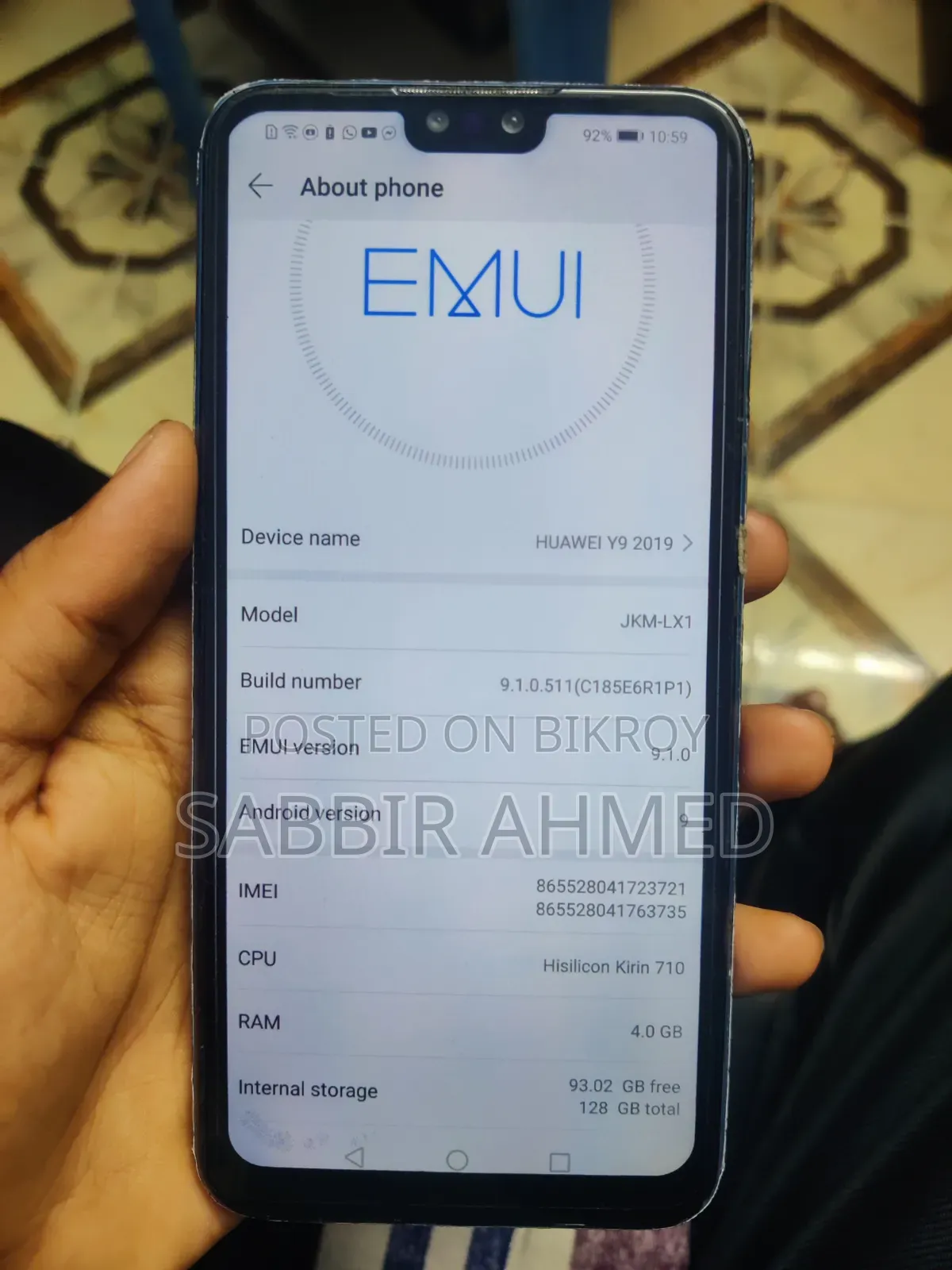Huawei Y9 128 GB Pink