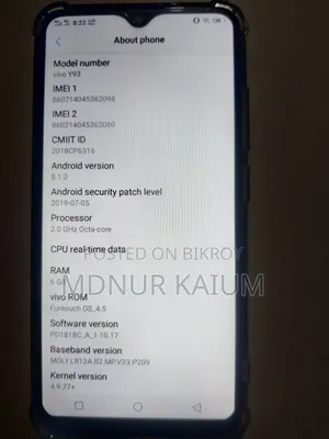 Vivo Y93 128 GB Blue