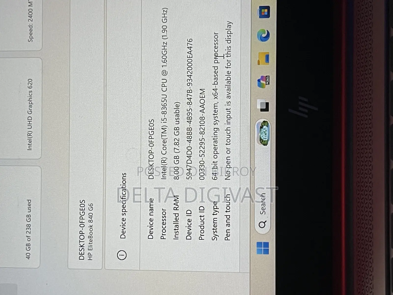 নতুন ল্যাপটপ HP EliteBook 840 G6 8GB Intel Core I5 SSD 256GB