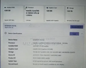 Laptop Acer Aspire 3 4GB Intel Core I3 HDD+SSD 1T