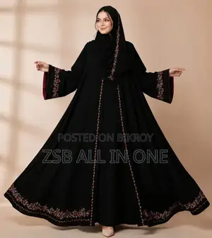 An incredibly beautiful embroidered Koti Borka with attached inner