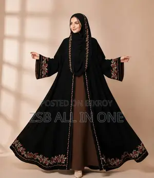 An incredibly beautiful embroidered Koti Borka with attached inner