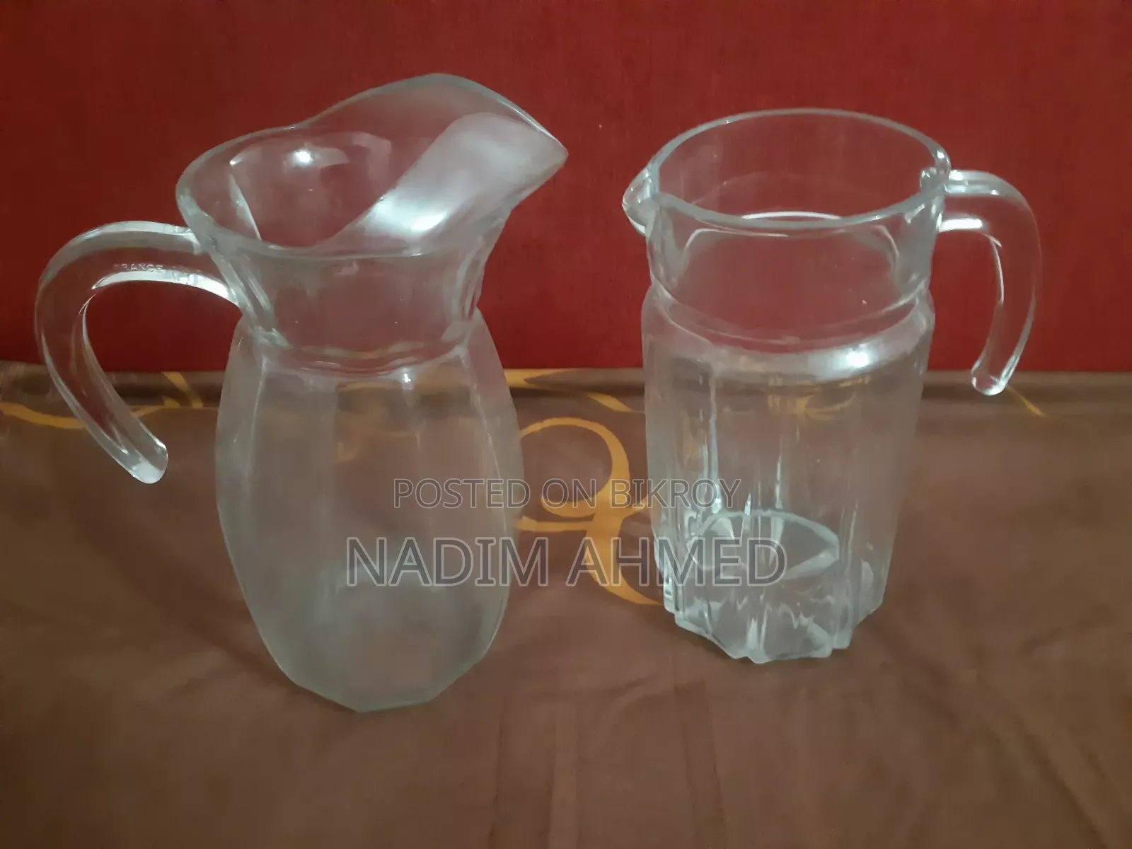 2 New Glass Jug
