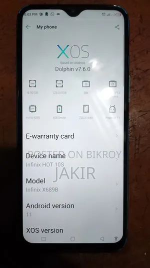Infinix Hot 10S 128 GB Blue