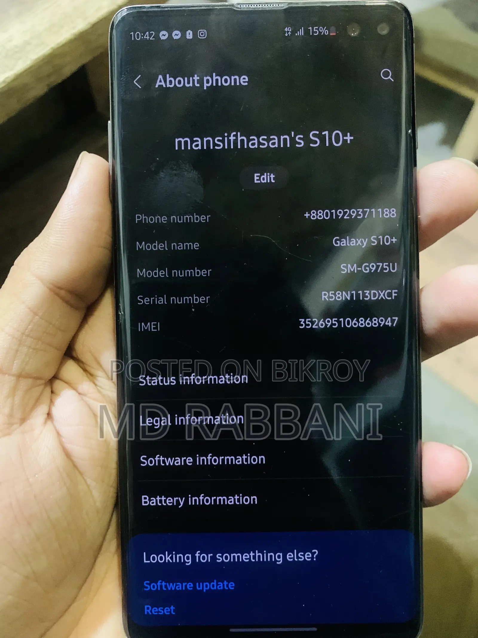Samsung Galaxy S10 Plus 128 GB Black