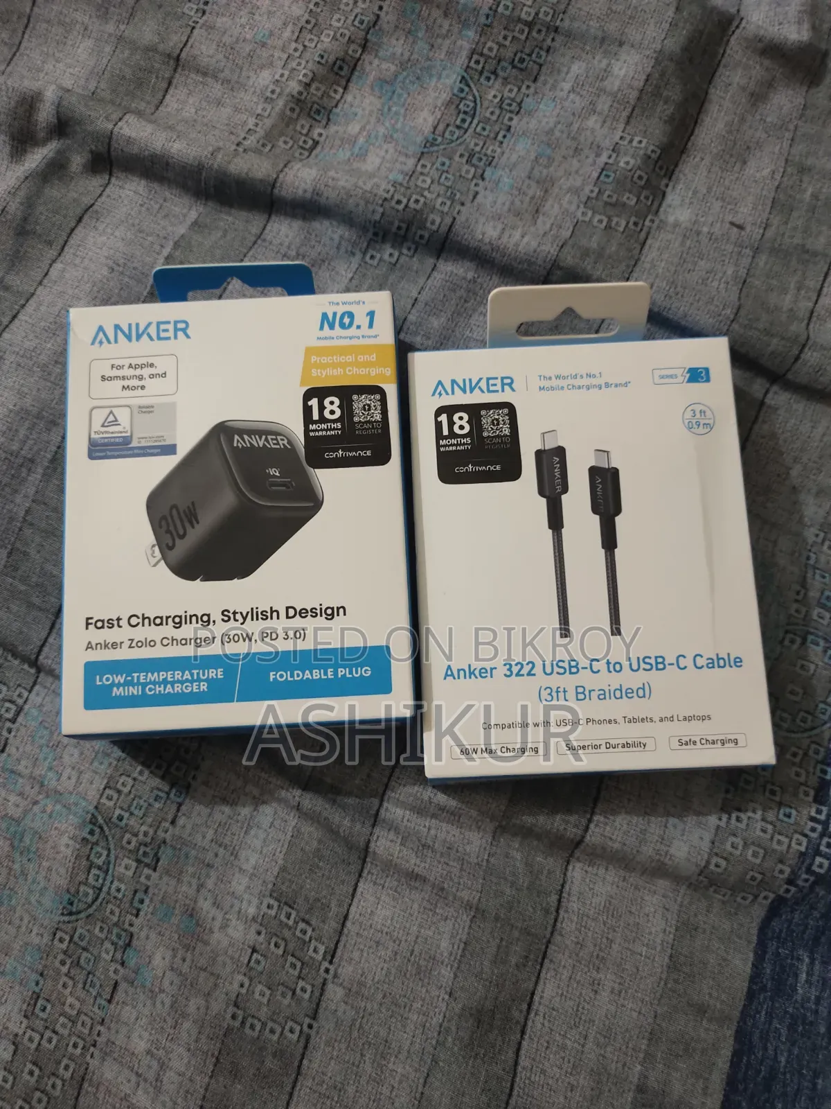 Anker Zolo 30W PD Charger With Type-C Cable