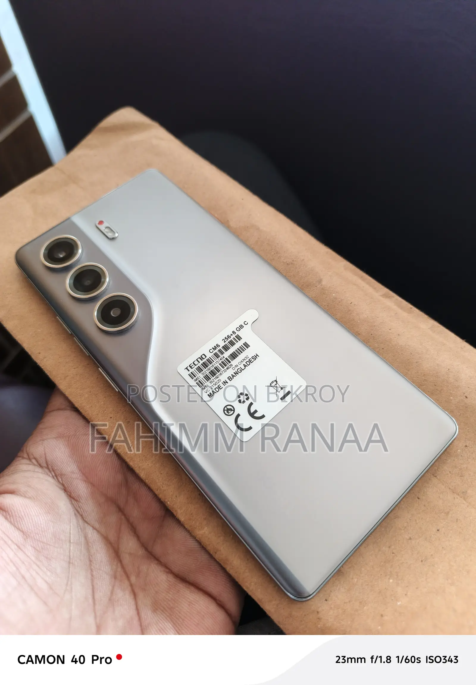 New Tecno Camon 40 Pro 4G 256 GB