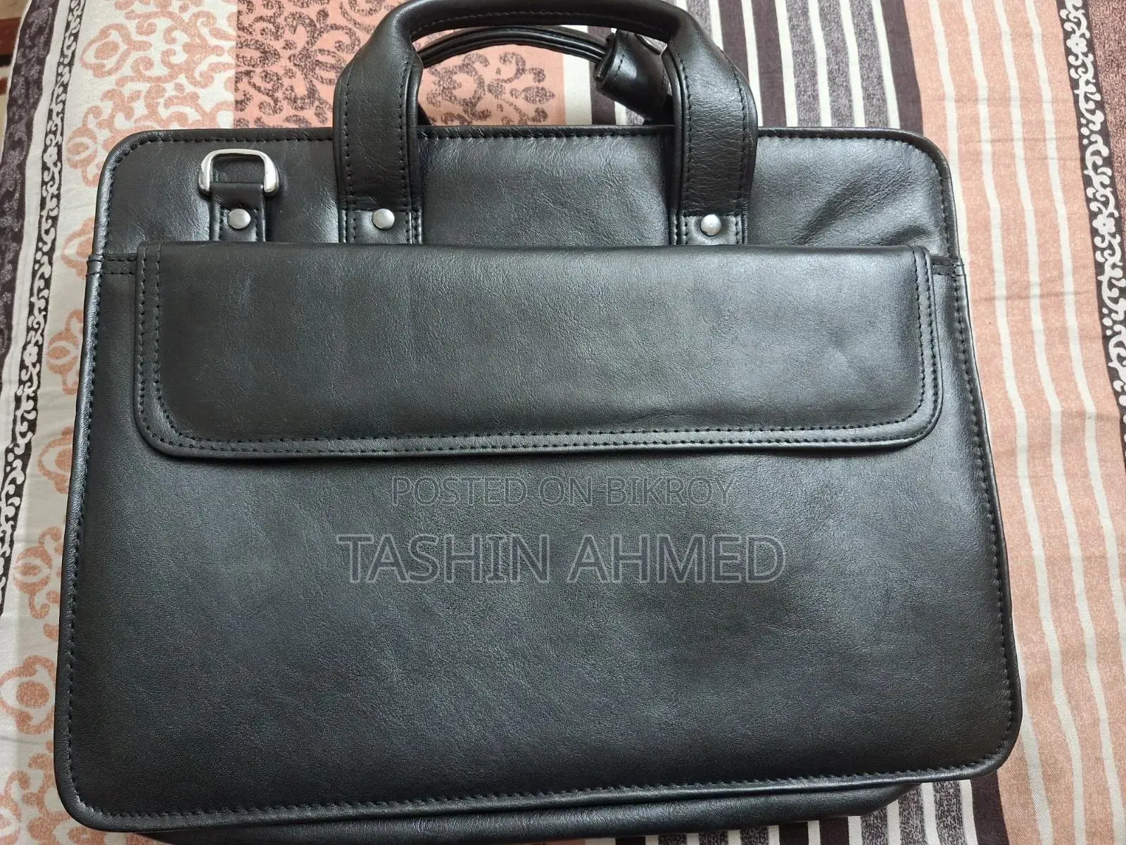 Black Colour Leather Executive Bag
