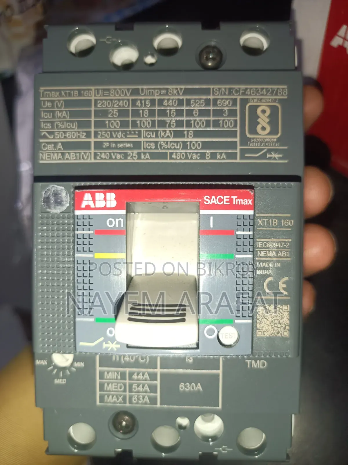 63a - Molded Case Circuit Breaker (Mccb)