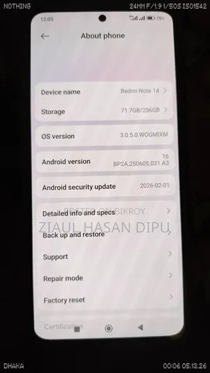 Xiaomi Redmi Note 14 4G 256 GB Black