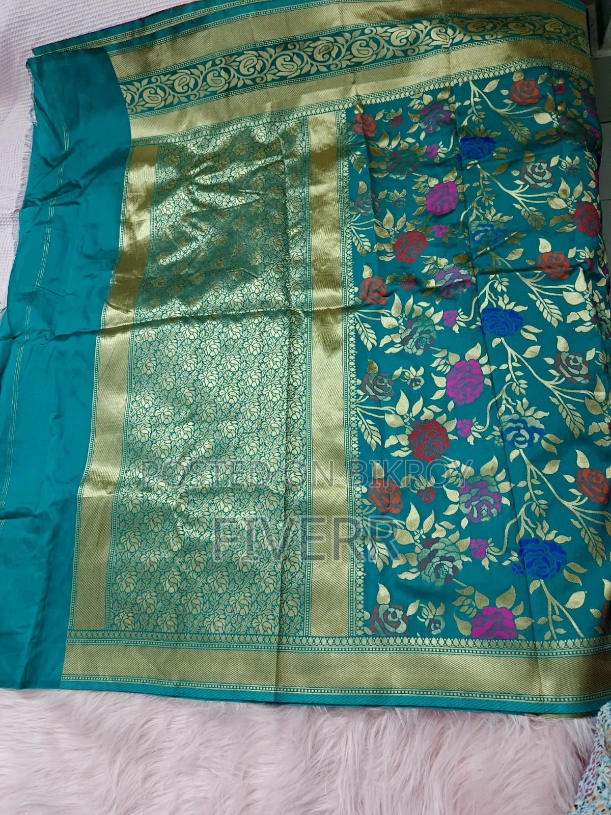 Half Silk Katan Saree for Sale