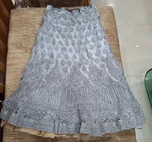 Party Wear Silver Ash Lehenga - Heavy Stone Work. Used Once