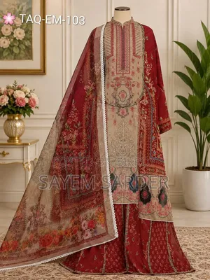 Taqin Embroidered Unstitched Three Piece