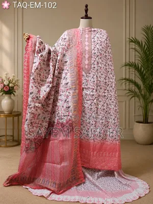 Taqin Embroidered Unstitched Three Piece