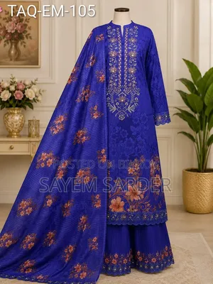 Taqin Embroidered Unstitched Three Piece