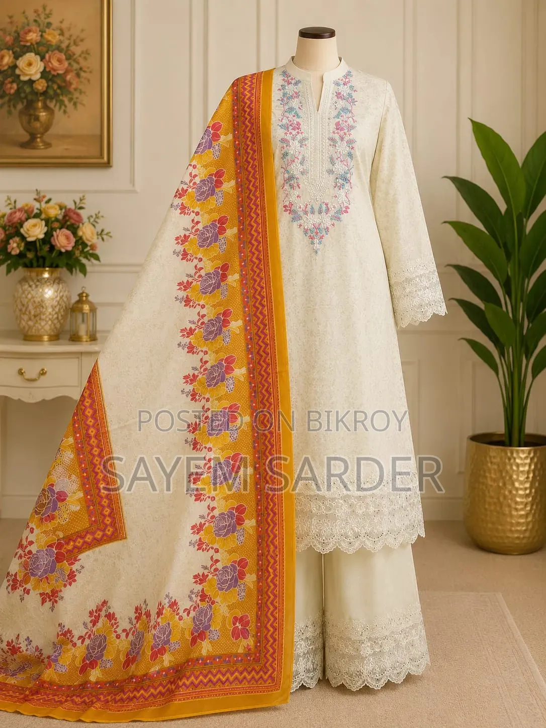 Taqin Embroidered Unstitched Three Piece